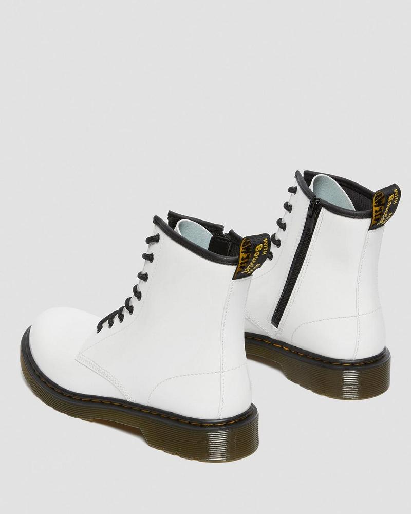 Dr Martens Youth 1460 Lak Leren Veterlaarzen Kinderen Wit | NL 114EBC